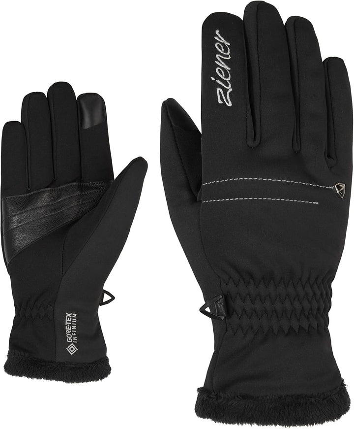 Ziener Damen Idina Touch Funktions-/ Freizeit-Handschuhe | Soft-Shell, Winddicht, Plüschfutter 8 Sch