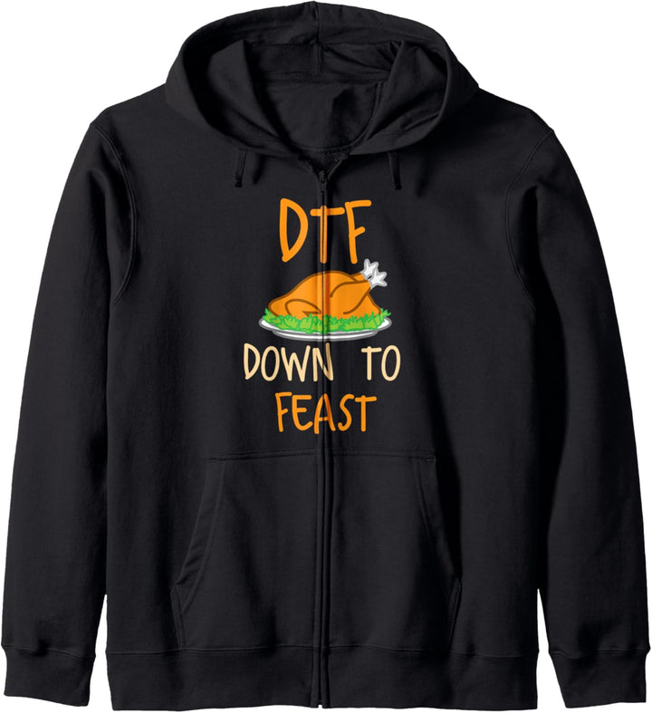 DTF Down to Fest lustige Danksagung Kapuzenjacke