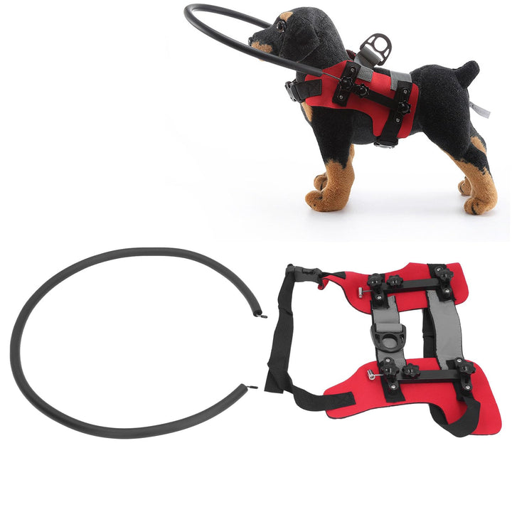 Blindenhundegeschirr, einfach zu befestigender, Einstellbarer Blindenhund-Stossstangenschutz, schaff