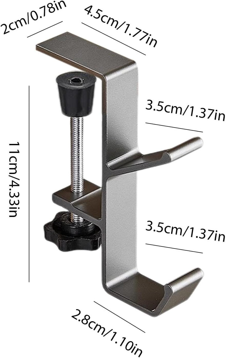 Headphone Stand Desk - Adjustable Desk Edge Hook, Foldable Headphone Holder Hook, Klemmhaken Unter D