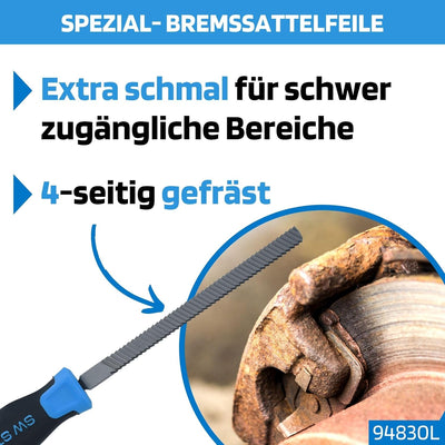 SW-Stahl 94830SB Spezial-Bremssattelfeile 4-seitig gefräst/Vierkantfeile/Bremsenfeile/zur Reinigung