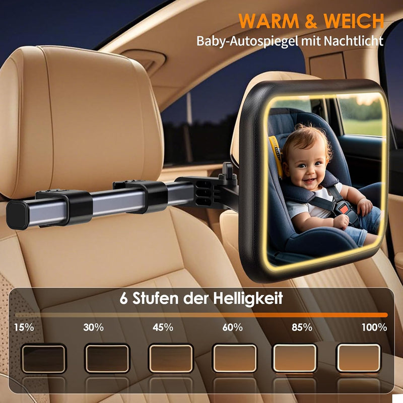 Spiegel Auto Baby Rückbank - 360° Baby Autospiegel Sicherheit Autositz Spiegel Babyspiegel Rückansic