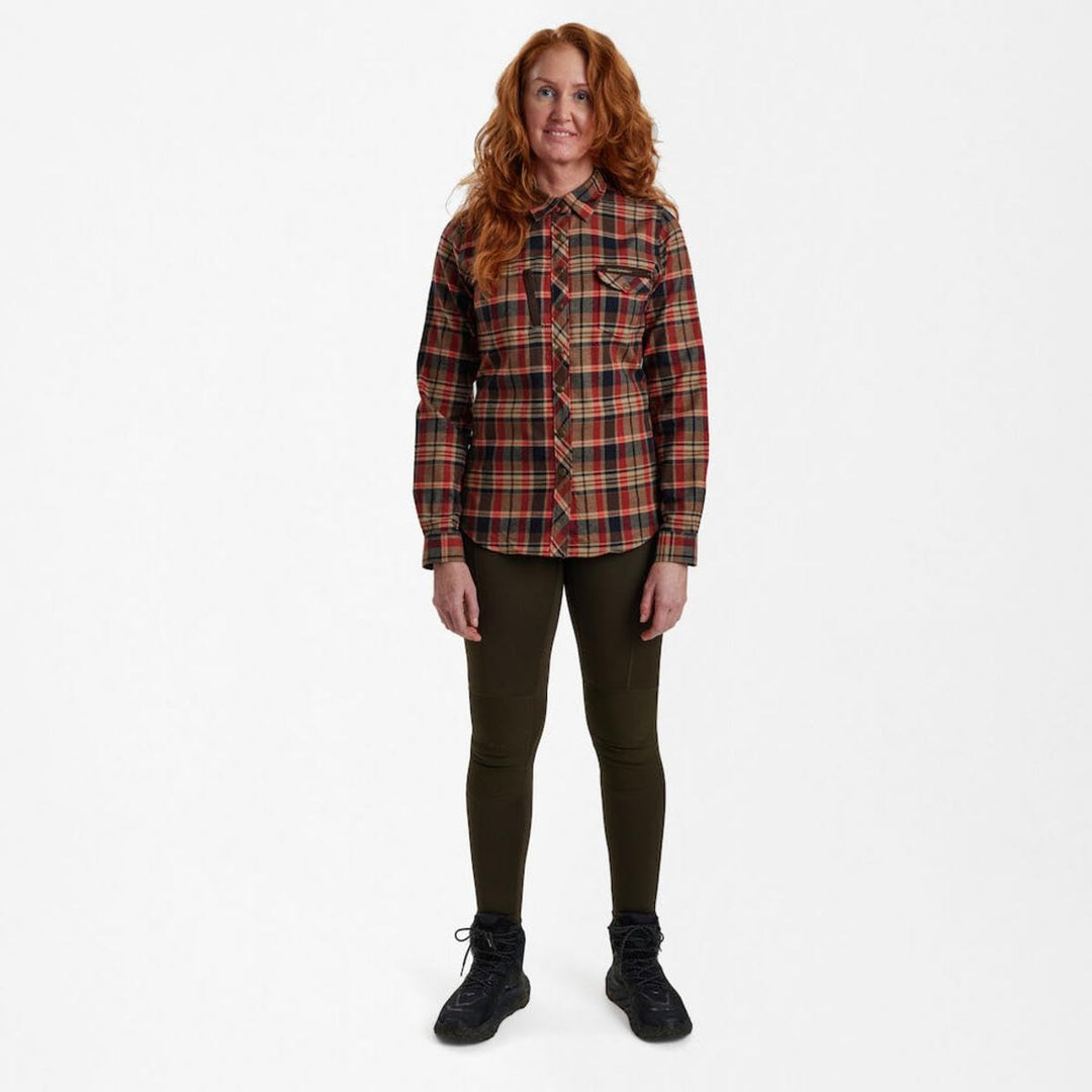 Deerhunter Lady Athena Shirt Orange Check C48, C48