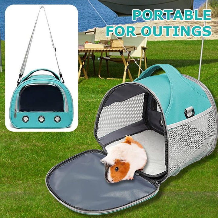 Kleine Haustier-Tragetasche, 30 * 27 * 21cm Tragbare Meerschweinchen-Tragetasche, Transportbox Für K