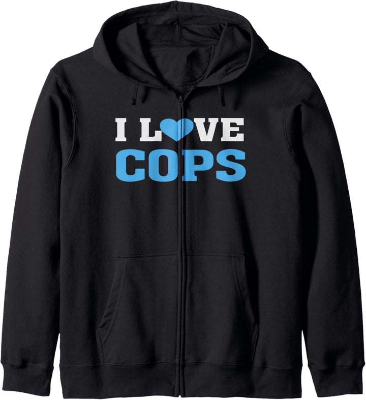 I Heart Love Cops - LEO's Police Officers - Support Law Kapuzenjacke