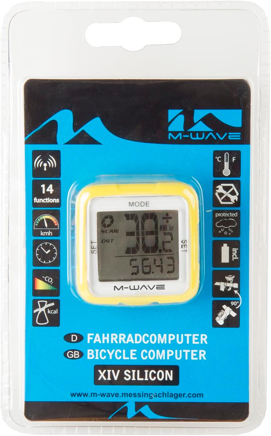 M-Wave Fahrradcomputer gelb, gelb