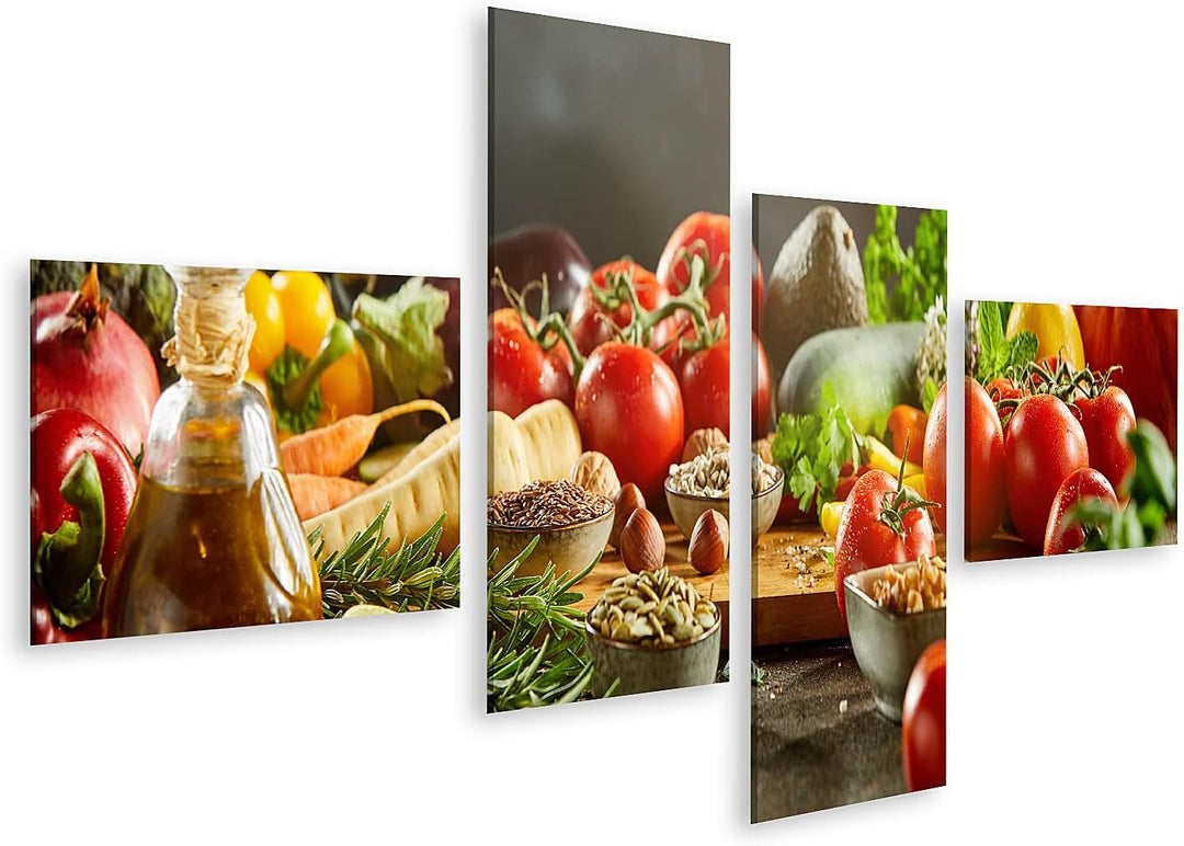 islandburner Bild auf Leinwand Lebensmittel Sortiert küchenbilder Auberginen Karotten Gemüse Bilder