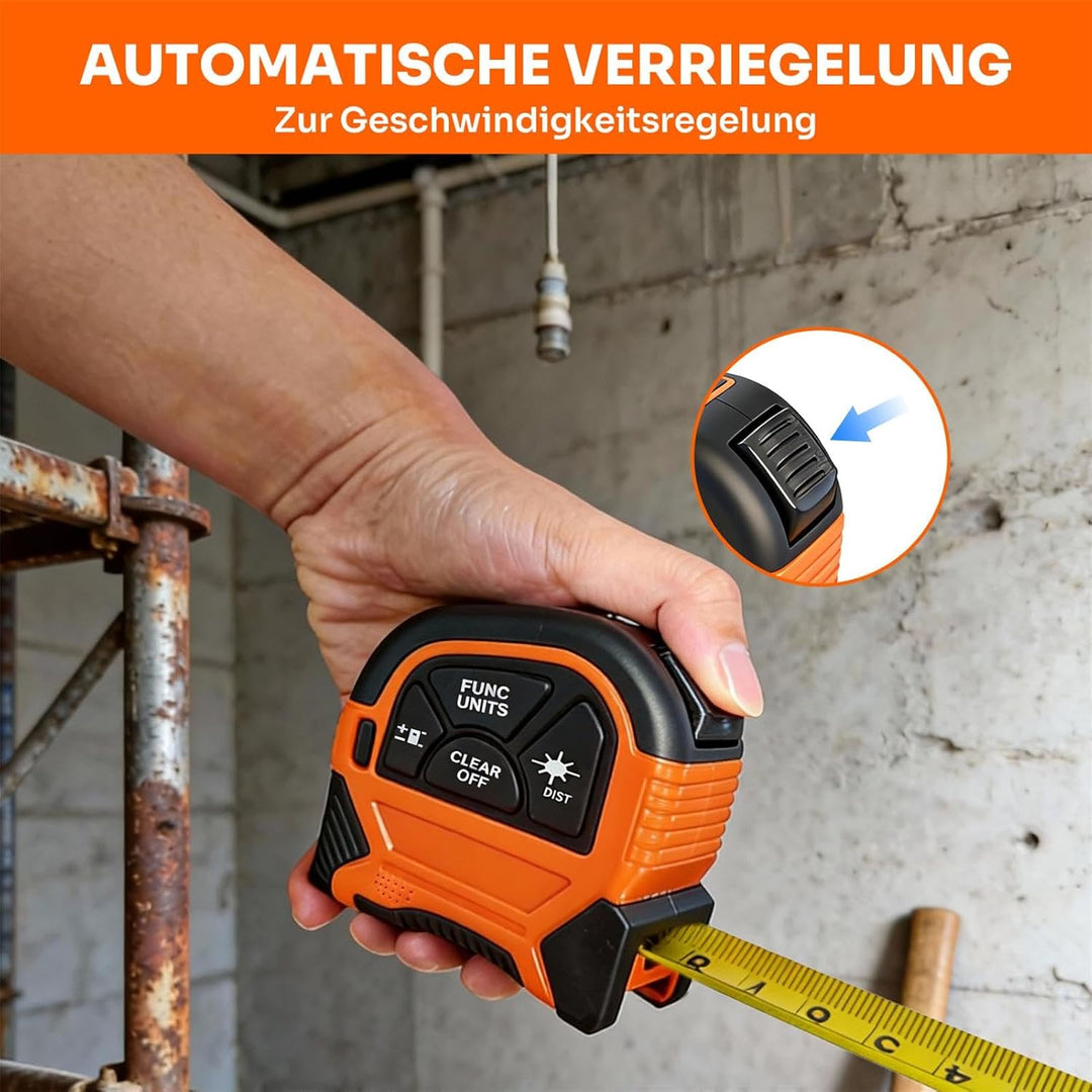 2 in 1 Laser Massband - ansigtny Laser Entfernungsmesser 60 m &amp; 5 m Massband mit LCD-Display Unterst
