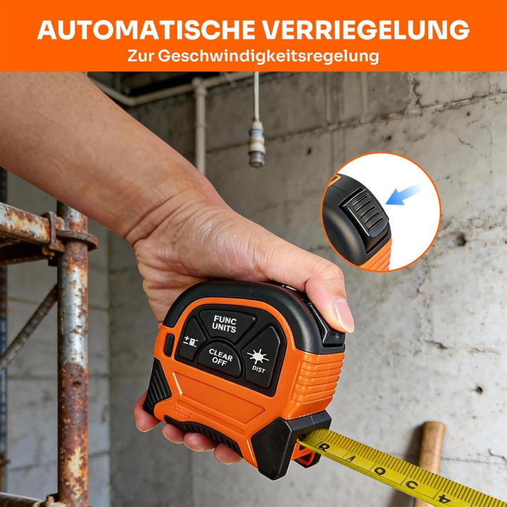 2 in 1 Laser Massband - ansigtny Laser Entfernungsmesser 60 m &amp; 5 m Massband mit LCD-Display Unterst