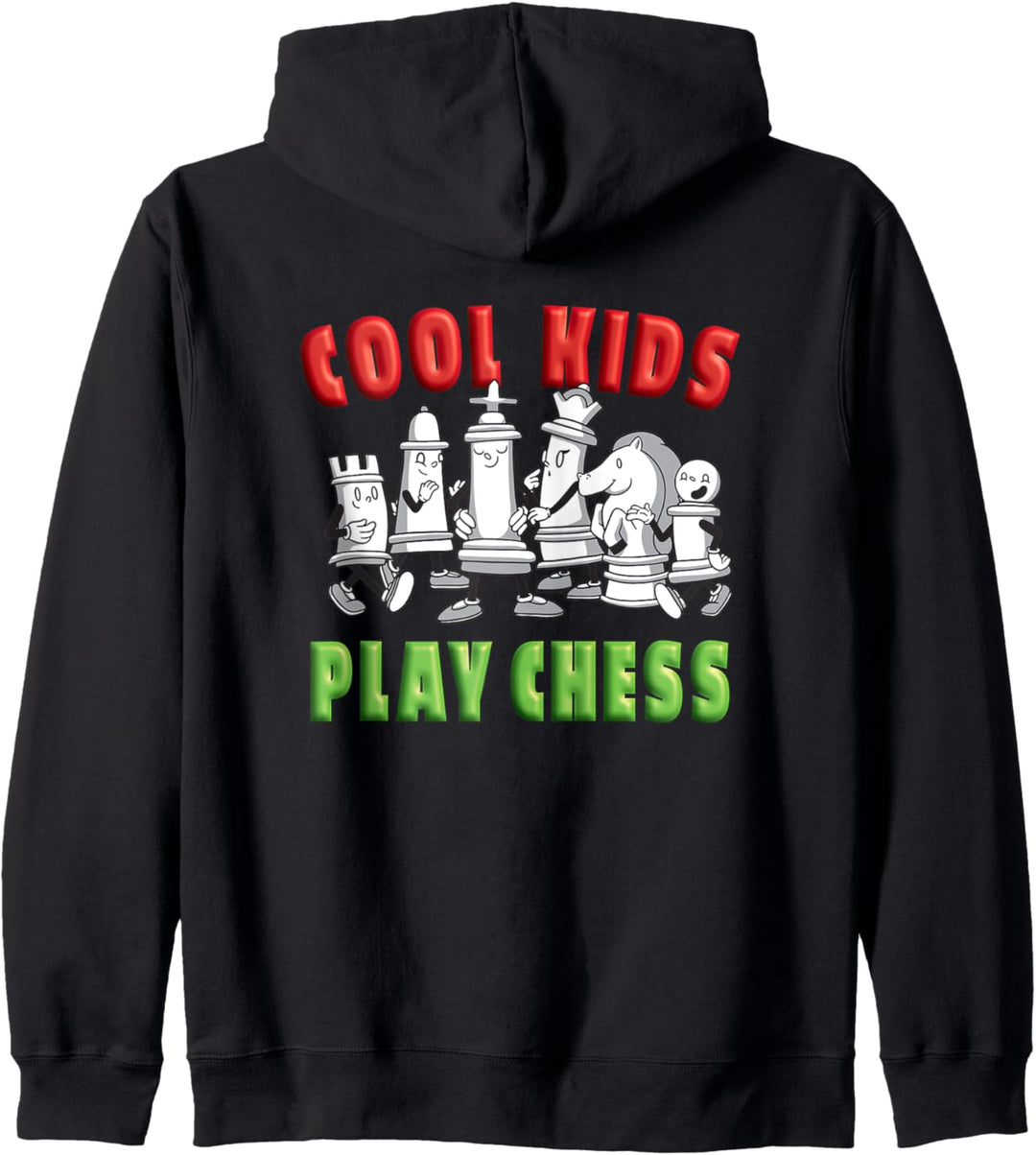 Cool Kids play chess lustiges Schach Design für Kinder Kapuzenjacke