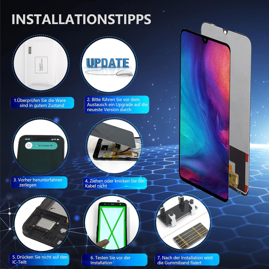 RongZy Display für Xiaomi Redmi Note 7 / Note 7 Pro LCD Bildschirmersatz Digitizer Touchscreen für X
