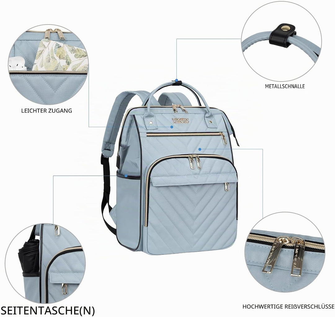 VANKEAN 17 Zoll Laptop-Rucksack für Damen und Herren, modische Computer-Arbeitstasche, grosse Kapazi