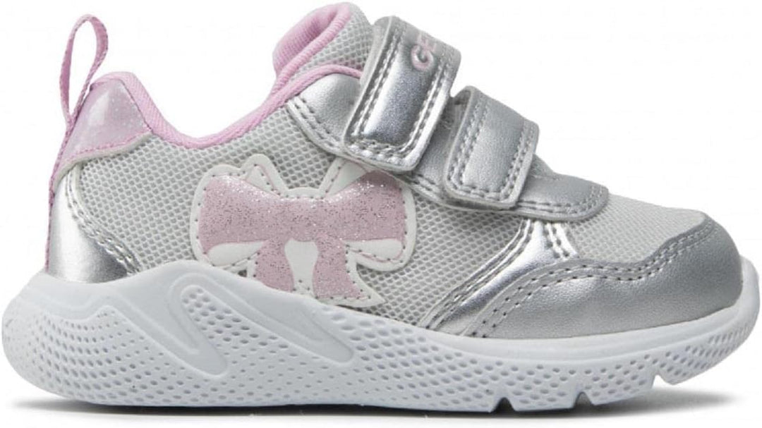 Geox Mädchen B Sprintye Girl A Sneakers 20 EU Silver Pink, 20 EU Silver Pink