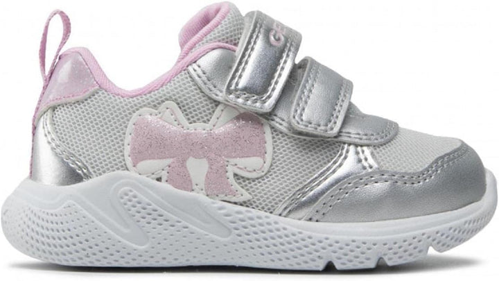 Geox Mädchen B Sprintye Girl A Sneakers 20 EU Silver Pink, 20 EU Silver Pink