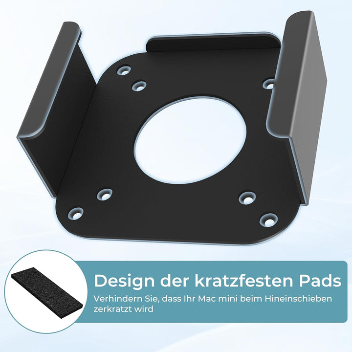 Metall Halterung Kompatibel mit Mac Mini M4/ M4 Pro 2024 Wand/ VESA/ Untertisch Halterung für Mac Mi