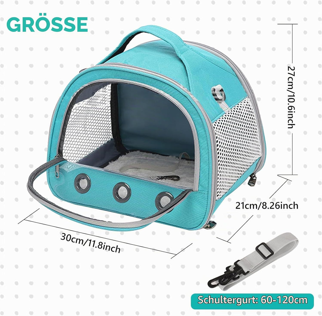 Kleine Haustier-Tragetasche, 30 * 27 * 21cm Tragbare Meerschweinchen-Tragetasche, Transportbox Für K