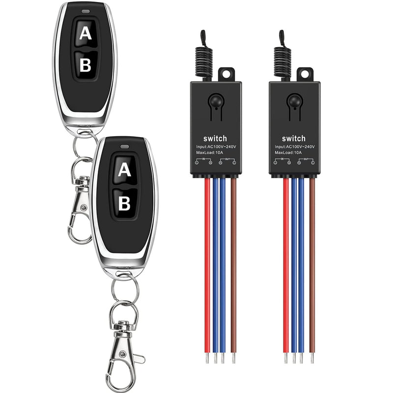 dstfuy relais mit fernbedienung,2-Wege Mini Wireless Licht Schalter AC 220V/230V/240V/10A Relais Fun