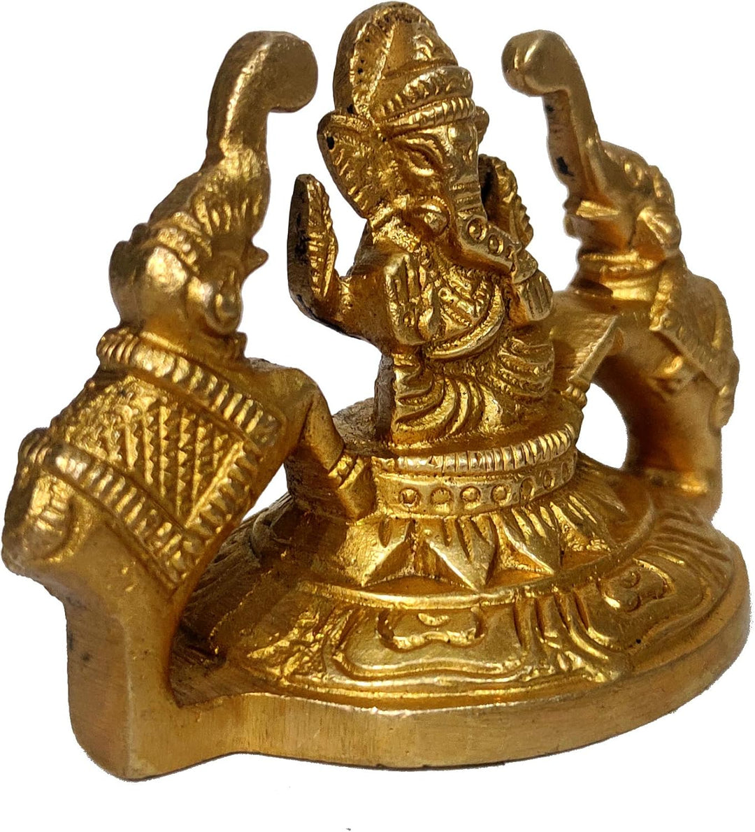 Purpledip Idol Gaja Ganesha: Sammlerstück Dekorstatue Ganapathi mit Elefanten (12243)