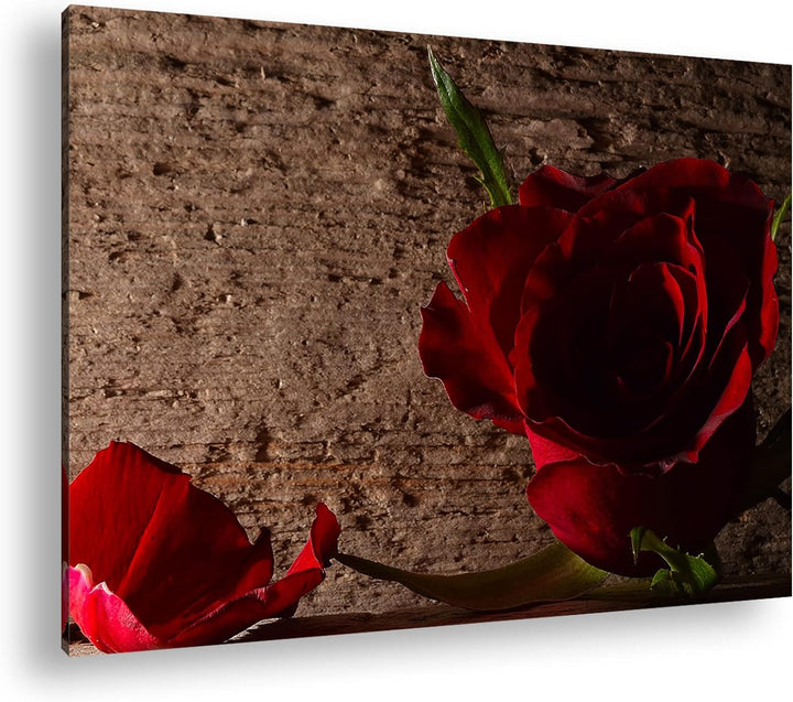 deyoli atemberaubende Rosen im Format: 80x60 als Leinwandbild, Motiv fertig gerahmt auf Echtholzrahm