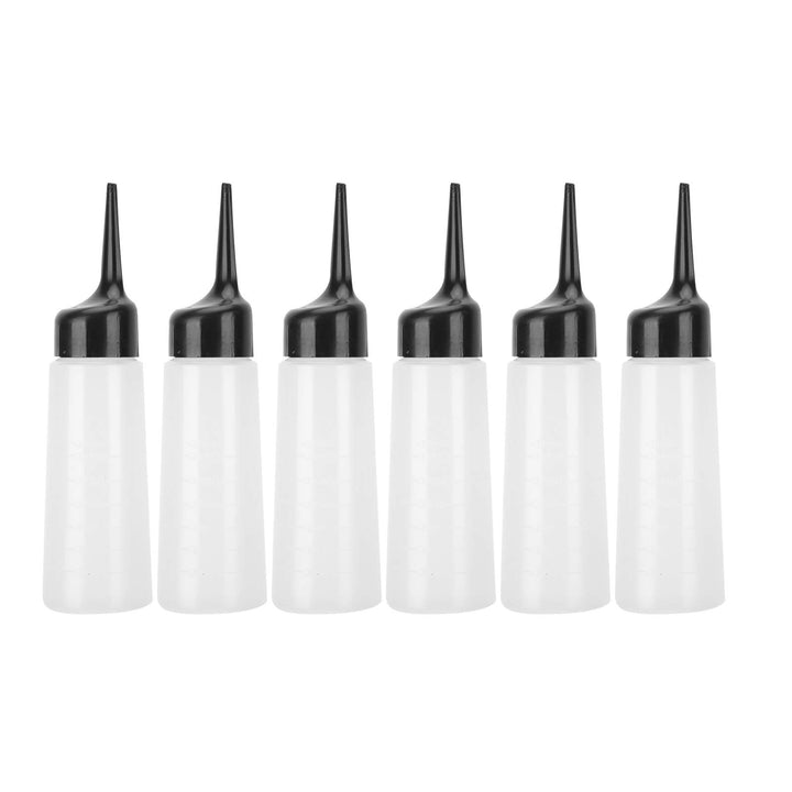 6Pcs Salon Färbung Shampooflasche, Shampooflasche, Friseursalon Shampoo Squeeze Nachfüllflasche, tra