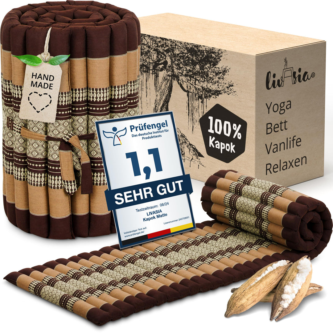 livasia Rollmatte Rollmatratze L-200x110x4,5cm, Gästebett Gästematratze 1 Person, Reisebett Kofferra