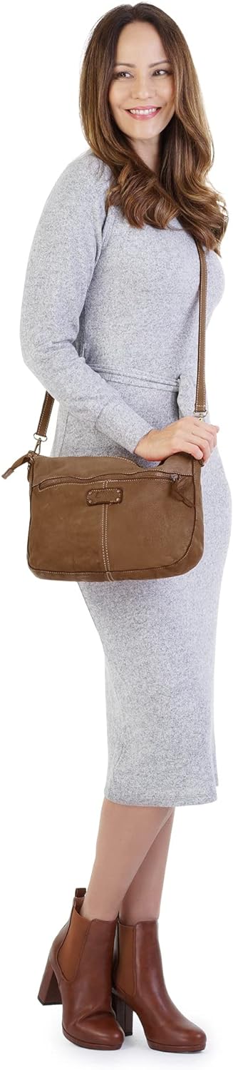 Cluty Shopper Echt Leder Damen - 021137 Cognac, Cognac