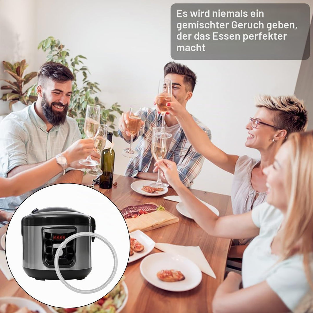 2er-Pack Silikon-Dichtungsringe, kompatibel für Instant Pot 6-Quart-Schnellkochtöpfe, Ersatz-Silikon