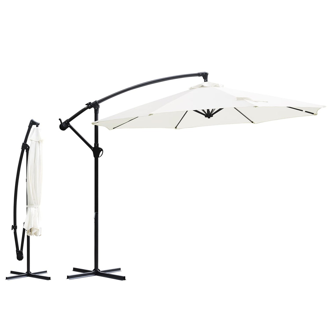 Sekey® Ampelschirm 300 cm Sonnenschirm mit Kurbel Gartenschirm Kurbelschirm mit Kurbelvorrichtung UV