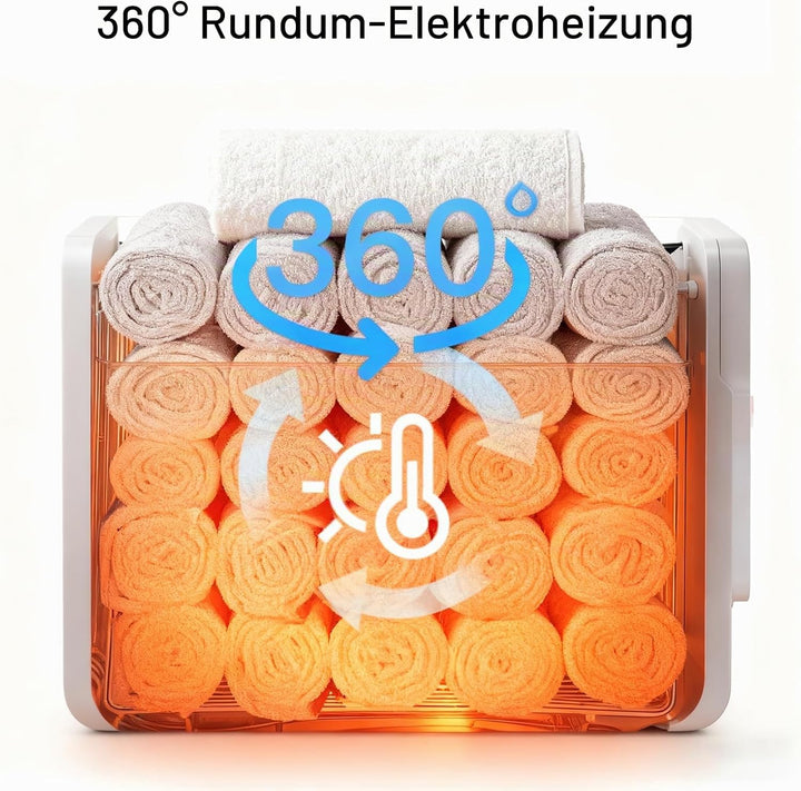 Citybee Handtuchwärmer Towel Warmer - UV Handtuch Wärmegerät - Handtuch Wärmer 360° Heizung Handtüch