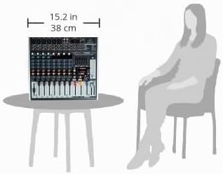 Behringer XENYX X1222USB Premium 16-Input 2/2-Bus Mixer mit XENYX Mic Preamps und Compressors, Briti
