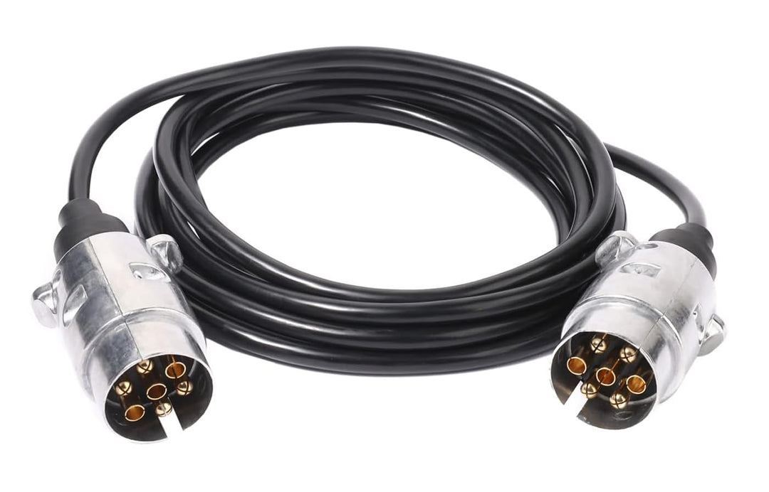 Ryme Automotive Anhängerstecker mit 7 Pins, 3,5 m TPU-Kabel, Metallklemmen, Stecker für Wohnwagen/Tr
