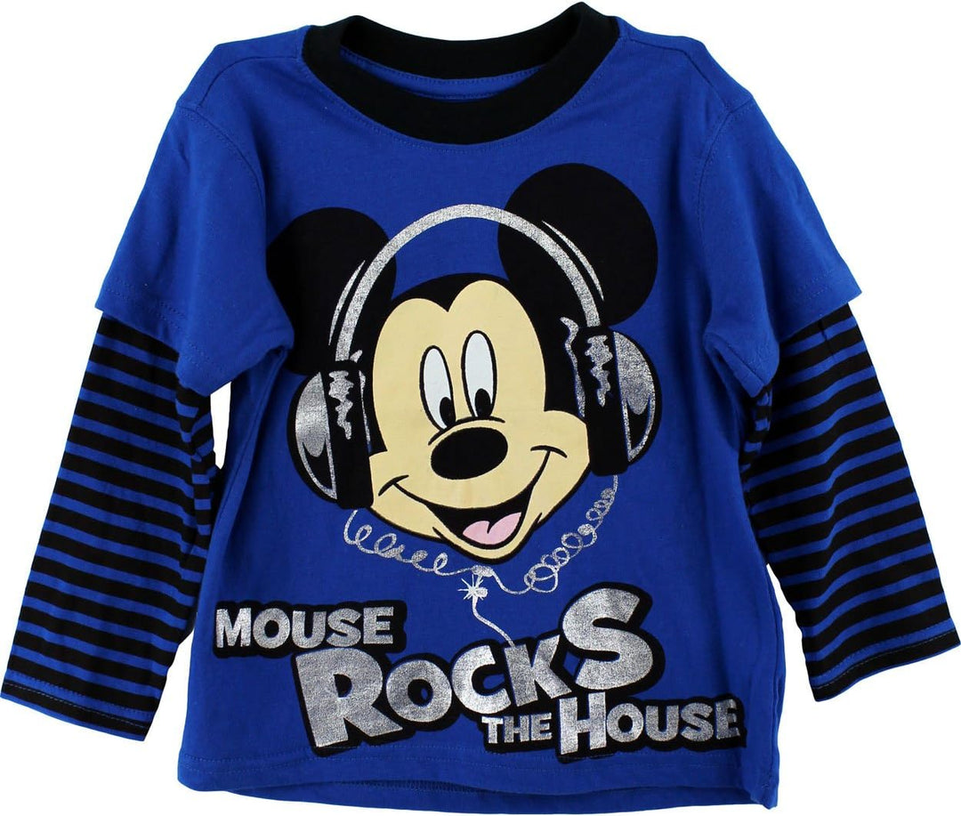 Disney Mickey Mouse Boys Mouse Rocks The House Layered T-Shirt 2T-4T (3T)