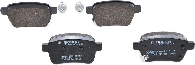 Bosch BP1762 Bremsbeläge - Hinterachse - ECE-R90 Zertifizierung - vier Bremsbeläge pro Set