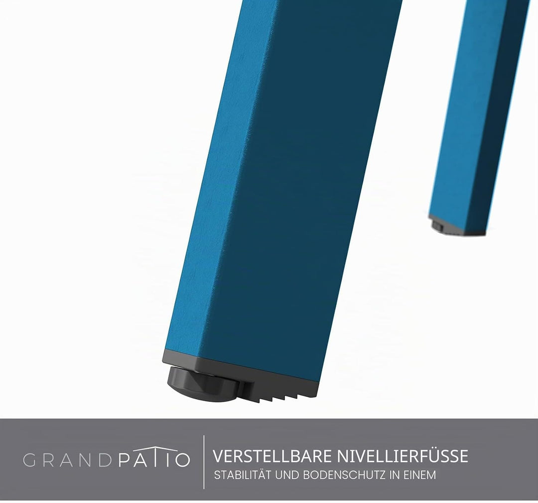 Grand patio Kaffeetisch, Beistelltisch, Balkontisch, Premium Stahl, Einfacher Aufbau, Outdoor Tischf