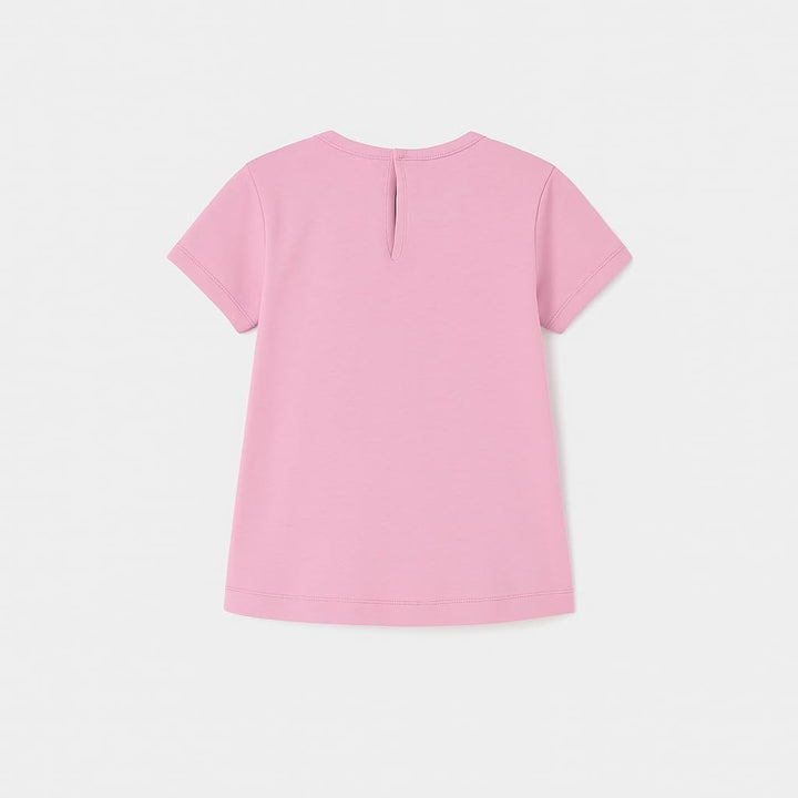 Mayoral Baby-T-Shirt, T-Shirt für Mädchen und Jungen, 6-24 Monate, Kurzarm, Rosa und Gelb, Baumwolle