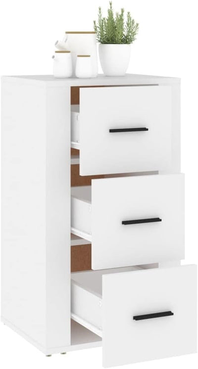 FIRBNUS Bücherschranks 40x33x70 cm Seitenschrank mit 3 Schubladen Beistellschrank Schubladenschrank