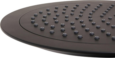 'aquaSu® Kopfbrause Bacila mit 1 Strahlart | schwarz | rund | 24 cm Durchmesser | mit Kugelgelenk |