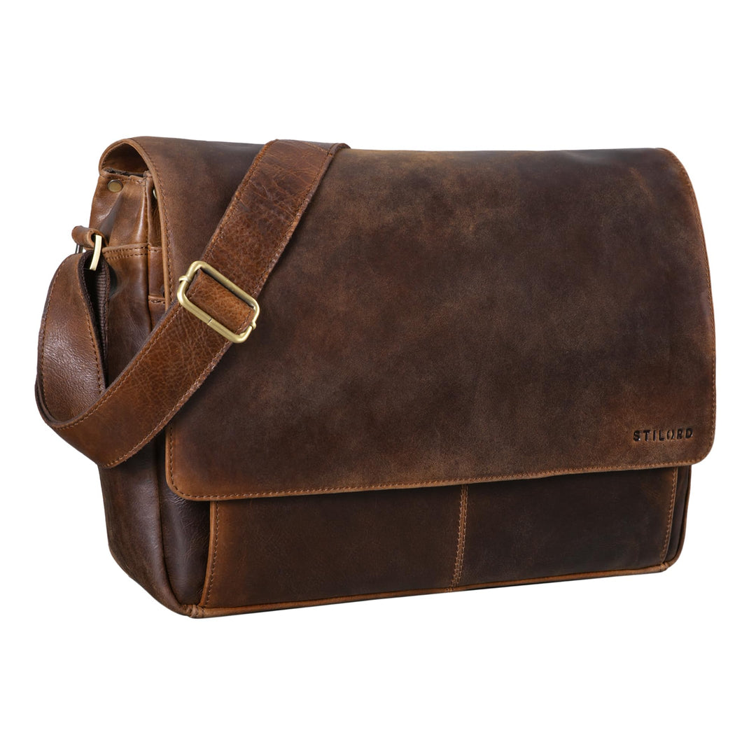 STILORD 'Lonzo' Vintage Umhängetasche echtes Büffel-Leder Messenger Bag für Herren und Damen Unitasc
