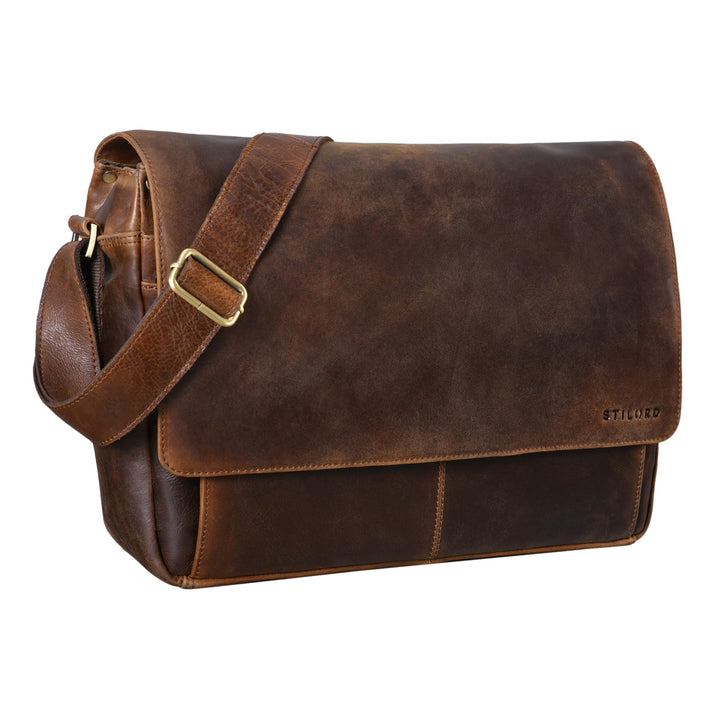 STILORD 'Lonzo' Vintage Umhängetasche echtes Büffel-Leder Messenger Bag für Herren und Damen Unitasc