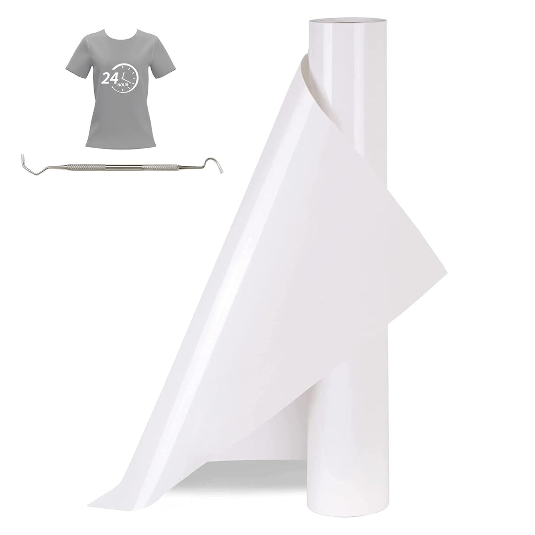 Bocguy Plotterfolie Textil Rollen, 30.5CM x 377CM Heat Transfer Vinyl Flexfolie Rollen mit Plotter W