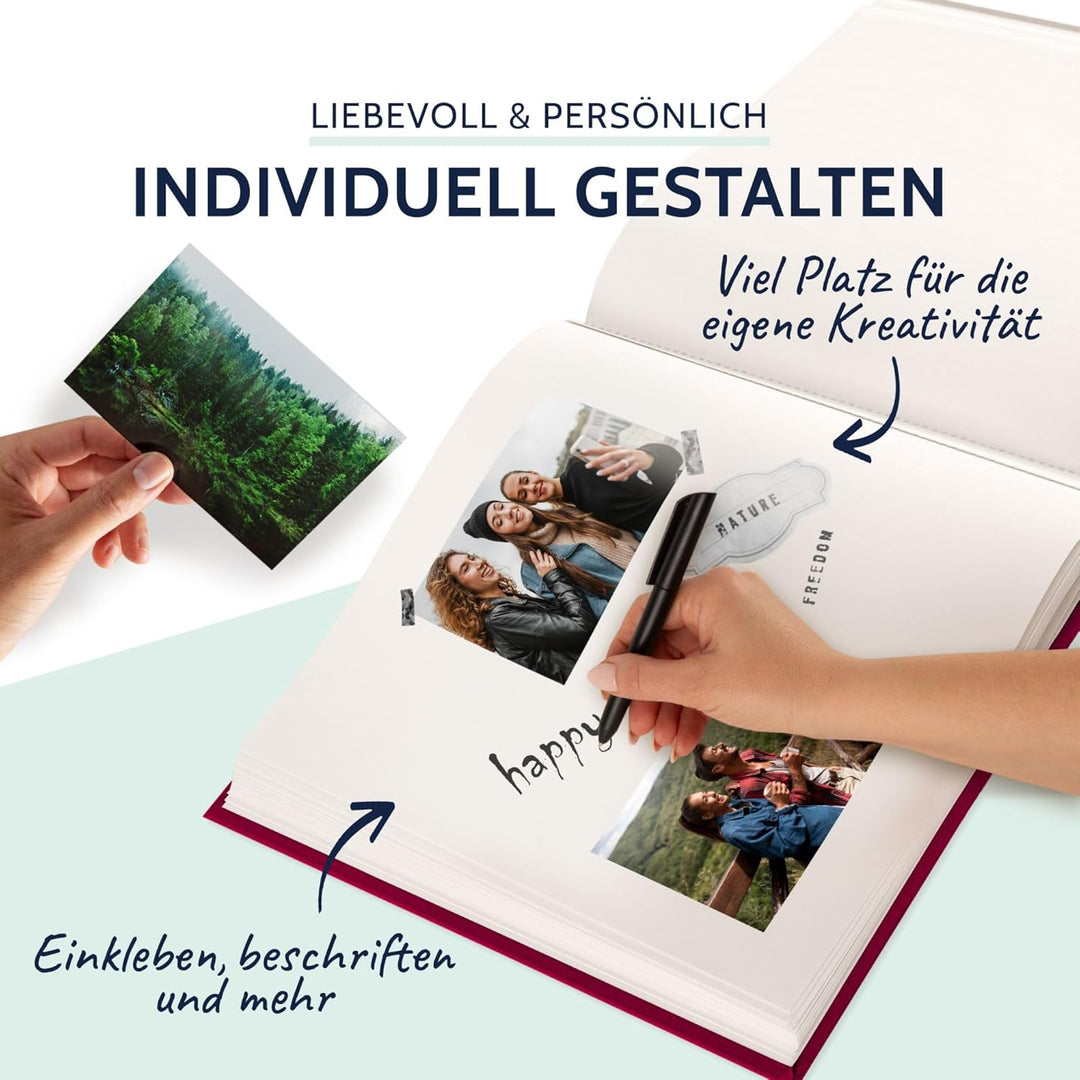 goldbuch 31807 Fotoalbum Summertime Trend, 30 x 31 cm, Fotobuch mit 100 weisse Seiten & Pergamin Tre