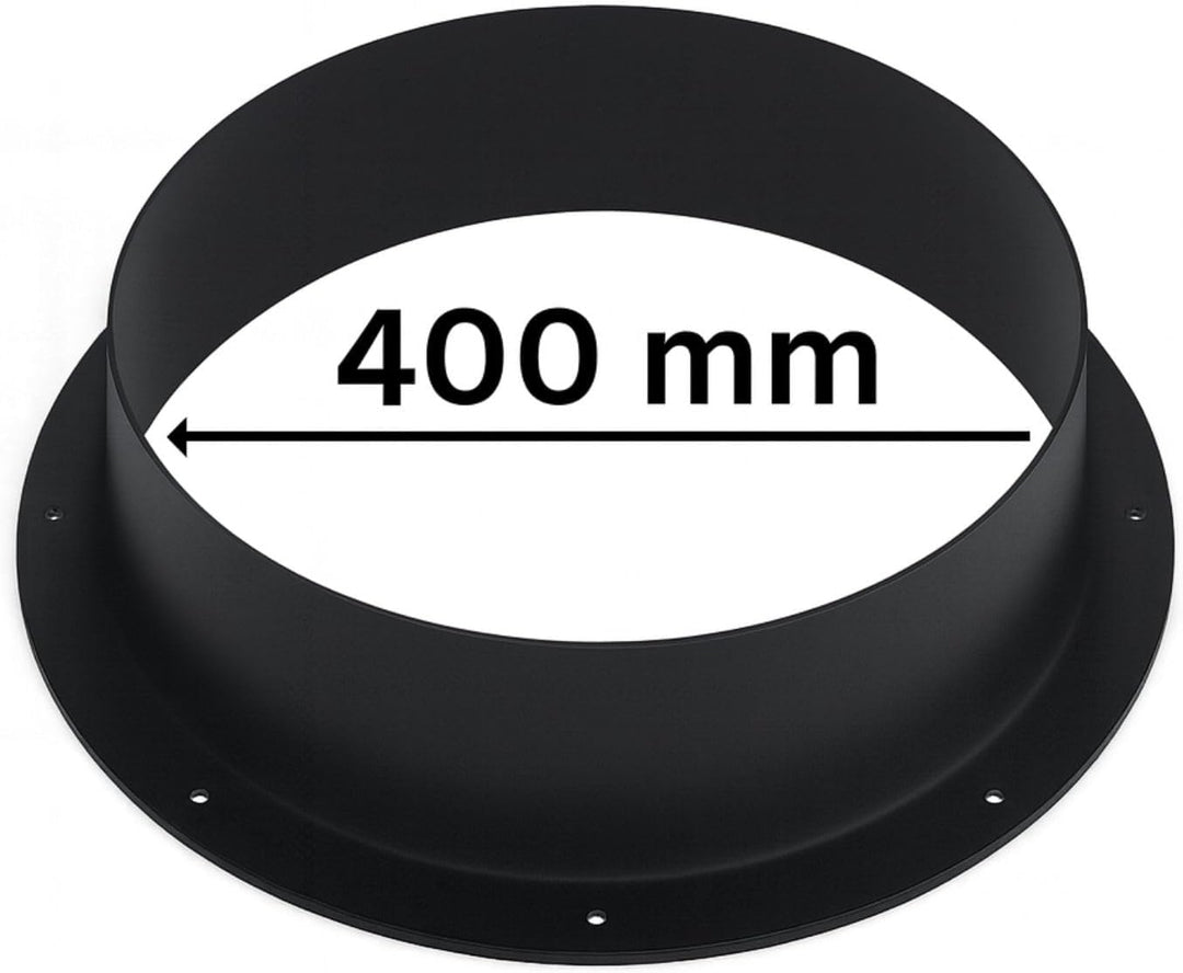 Weedness PVC Anschluss Flansch 400 mm für Lüftungsanlagen - Grow Anbau Lüfter Kupplung Indoor Belüft