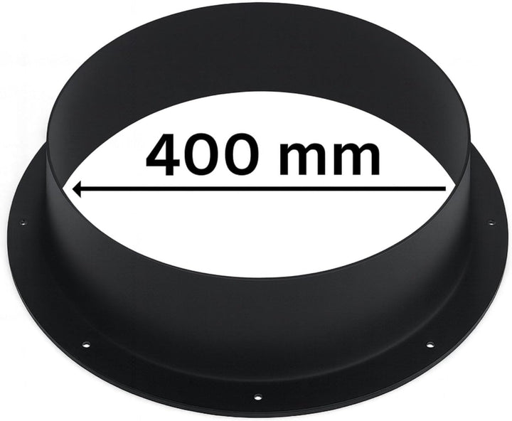 Weedness PVC Anschluss Flansch 400 mm für Lüftungsanlagen - Grow Anbau Lüfter Kupplung Indoor Belüft