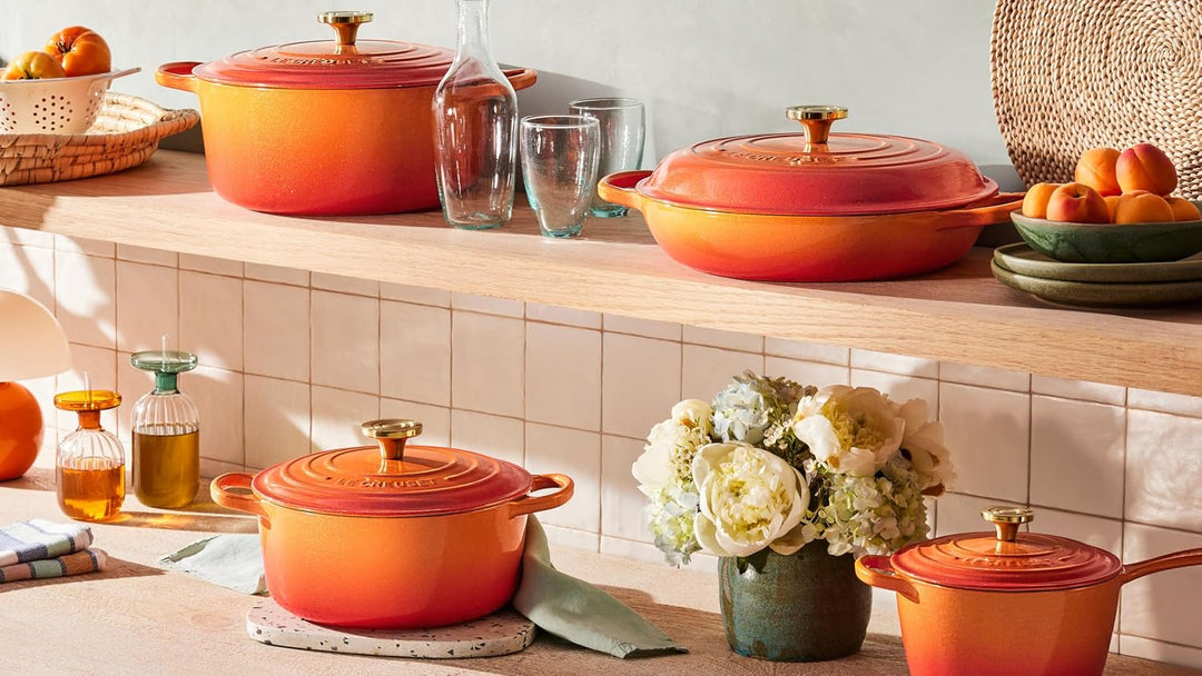 Le Creuset Flamme Dorée Flache Kasserolle, 32 cm Volcanic 4.7 Liter, Volcanic 4.7 Liter