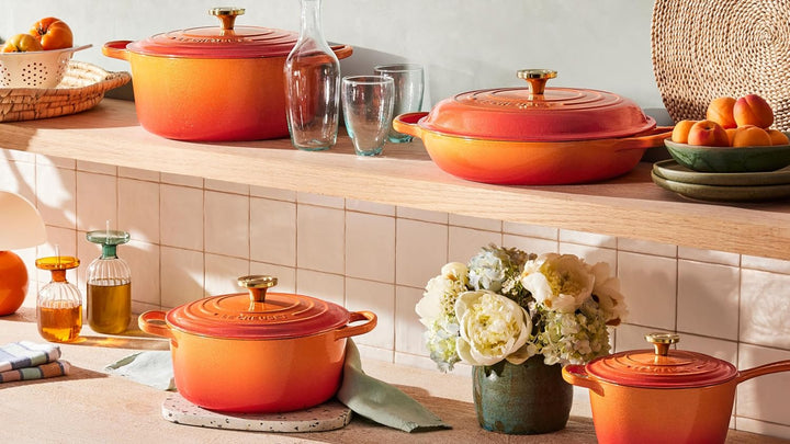 Le Creuset Flamme Dorée Flache Kasserolle, 32 cm Volcanic 4.7 Liter, Volcanic 4.7 Liter