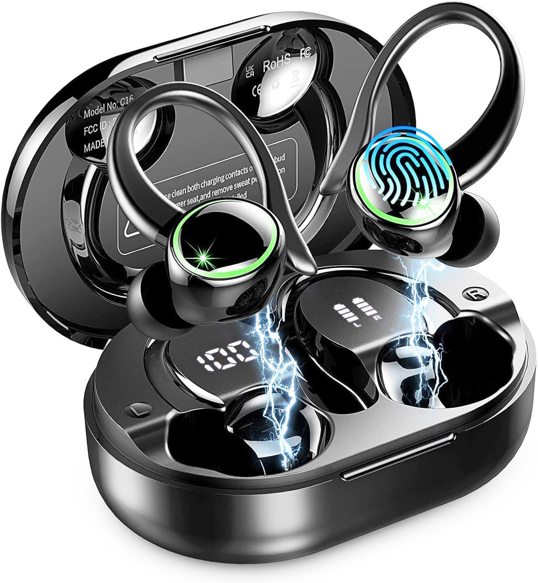 2026 Bluetooth Kopfhörer Sport, Kopfhörer Kabellos Bluetooth 5.4 Hi-Fi Stereo, 50 Std In Ear Kopfhör