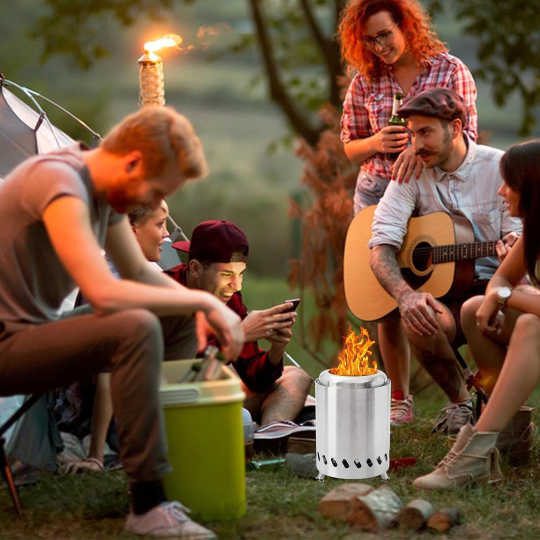 Mini Rauchfreie Feuerschale Feuerschale Klein Campingkocher für den Aussenbereich Edelstahl Tragbar