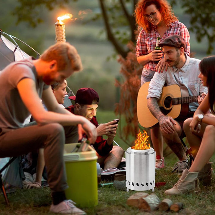 Mini Rauchfreie Feuerschale Feuerschale Klein Campingkocher für den Aussenbereich Edelstahl Tragbar