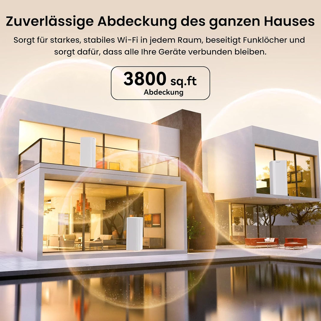 Tenda Nova ME3 Pro Wi-Fi 7 Mesh System (BE3600 Dualband 2882Mbit/s 5GHz, 688Mbit/s 2,4GHz) 3X Gigabi