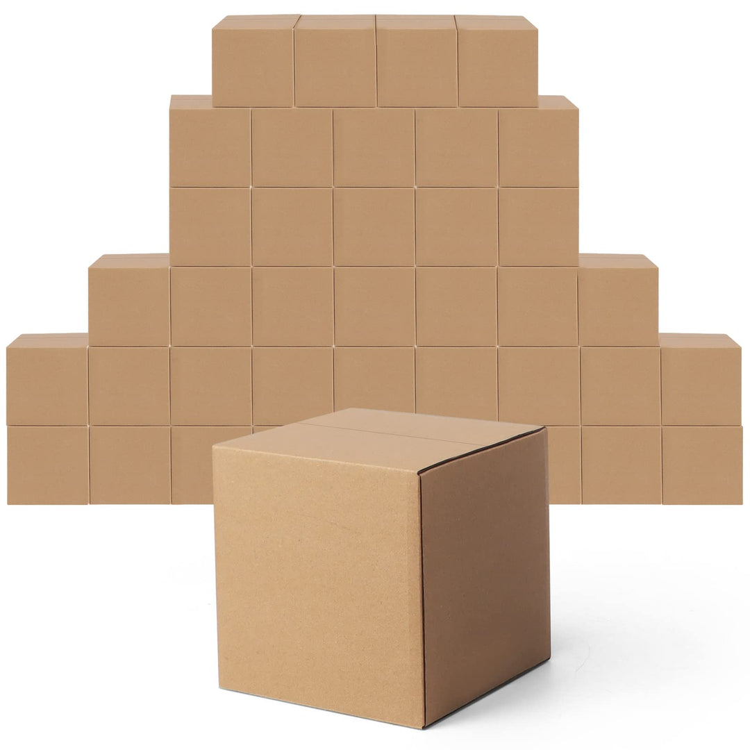 EYMPEU 40 Stück 15,3x15,3x15,3cm Braune Versandkarton, Kartons für kleine Gegenstände, Spielzeug, Sc